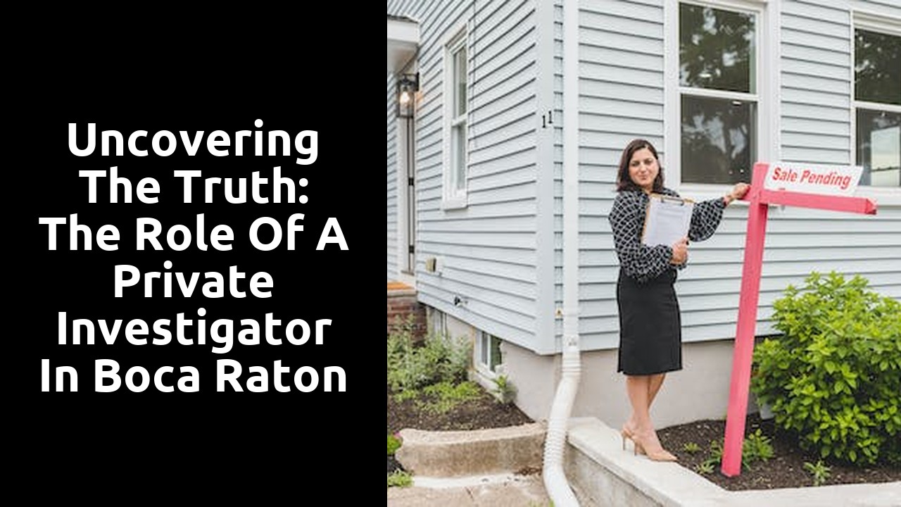 Uncovering the Truth: The Role of a Private Investigator in Boca Raton